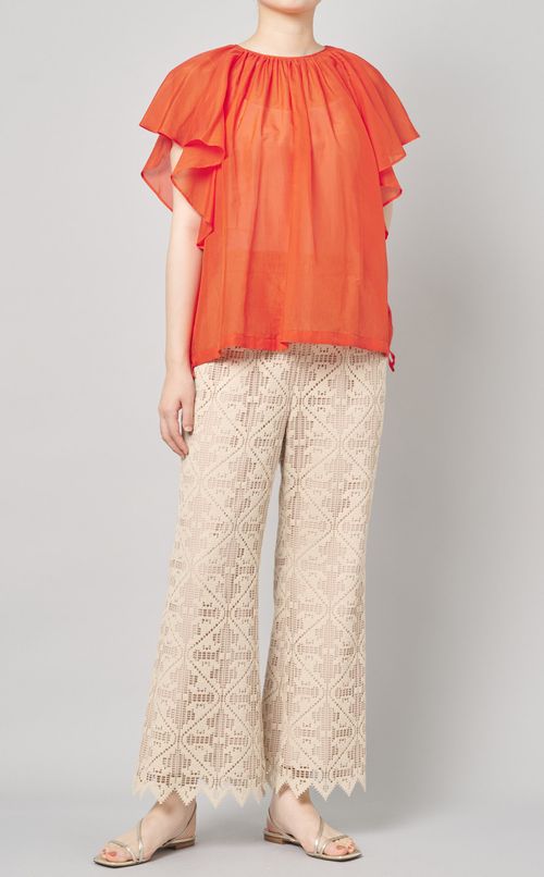 総レースフレアパンツ