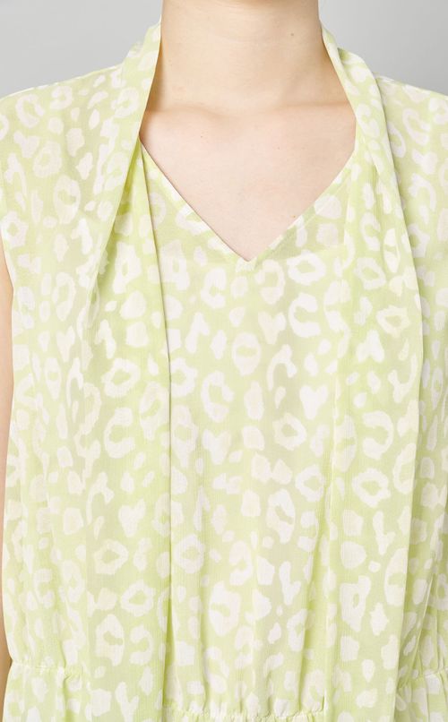 ボウタイレオパードブラウス