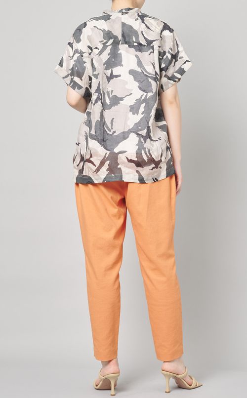 レースアップギャザーパンツ