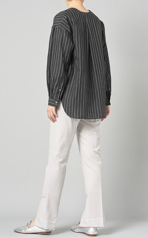 2wayVネックリネンシャツ