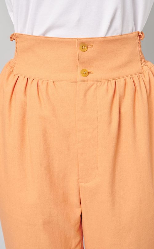 レースアップギャザーパンツ