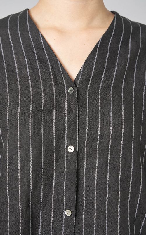 2wayVネックリネンシャツ