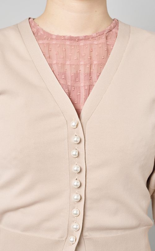 パールボタンニットカーディガン