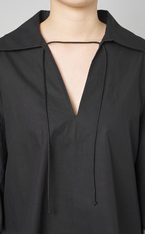 コットンリボンプルオーバーブラウス