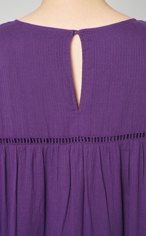 ハシゴレースティアードミディワンピース