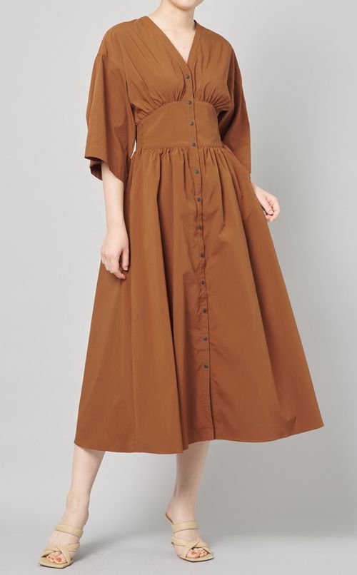 ストレッチタフタレースアップワンピース