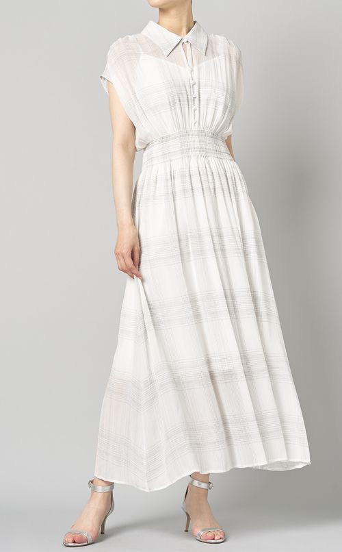 チェックジャガードワンピース