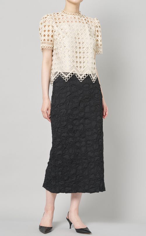 サーキュラーレースブラウス