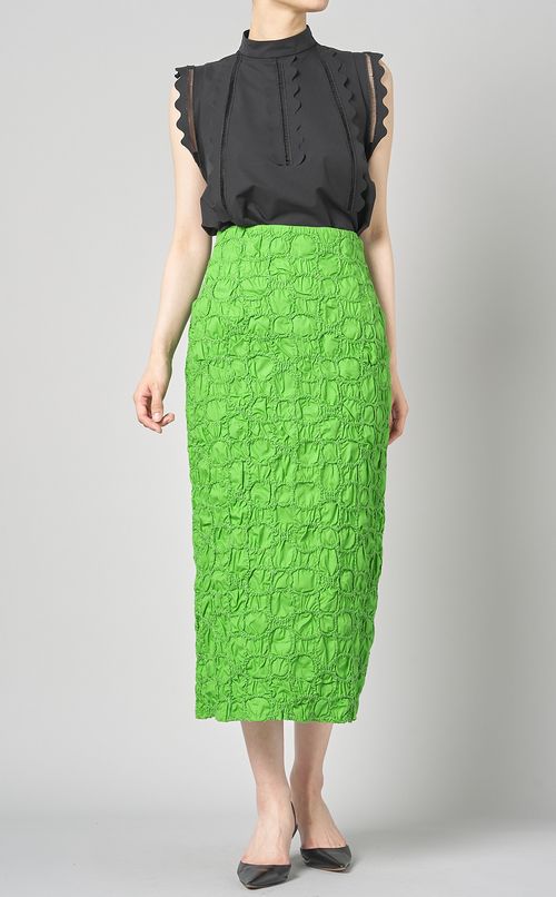 スカラップフレアブラウス