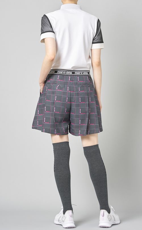 【手洗い可】チェックプリーツキュロット