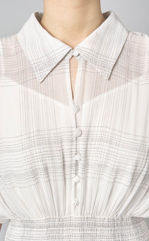 チェックジャガードワンピース