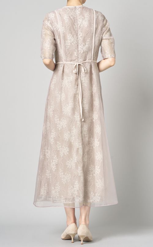 シアーレースパイピングワンピース