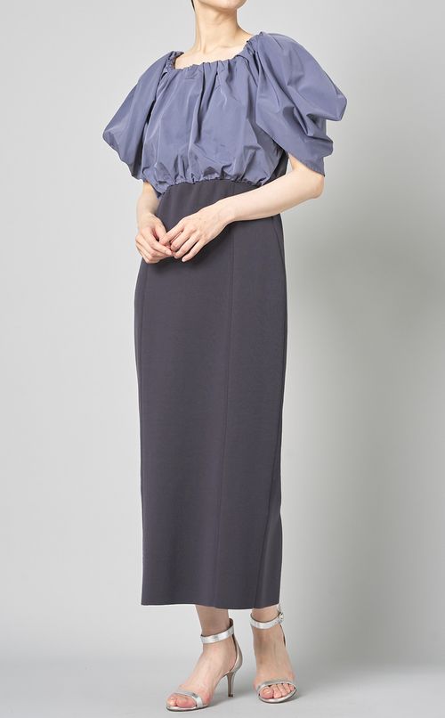 パフブラウスコンビニットワンピース