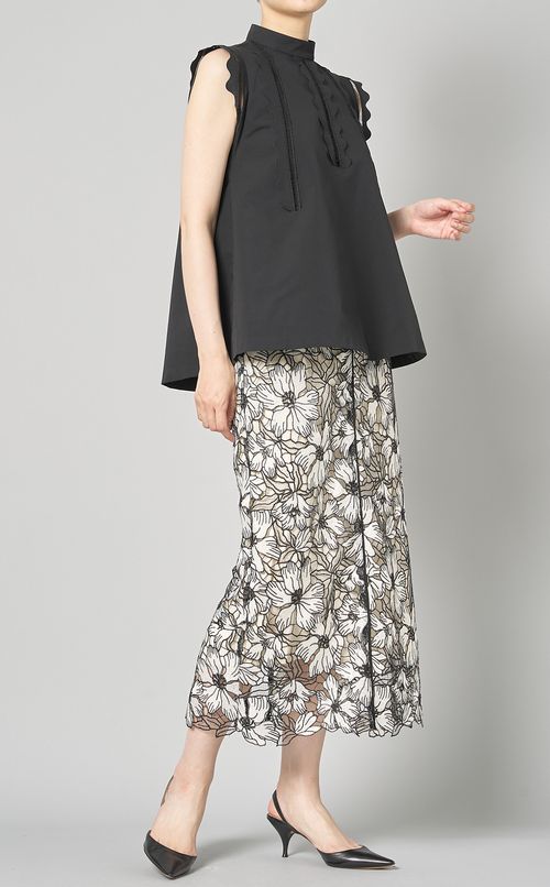 フラワーラメタイトスカート