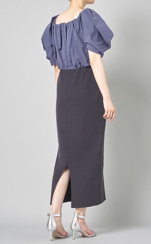 パフブラウスコンビニットワンピース