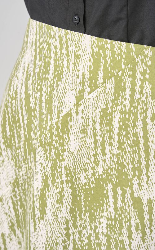 プリントナロー切替スカート