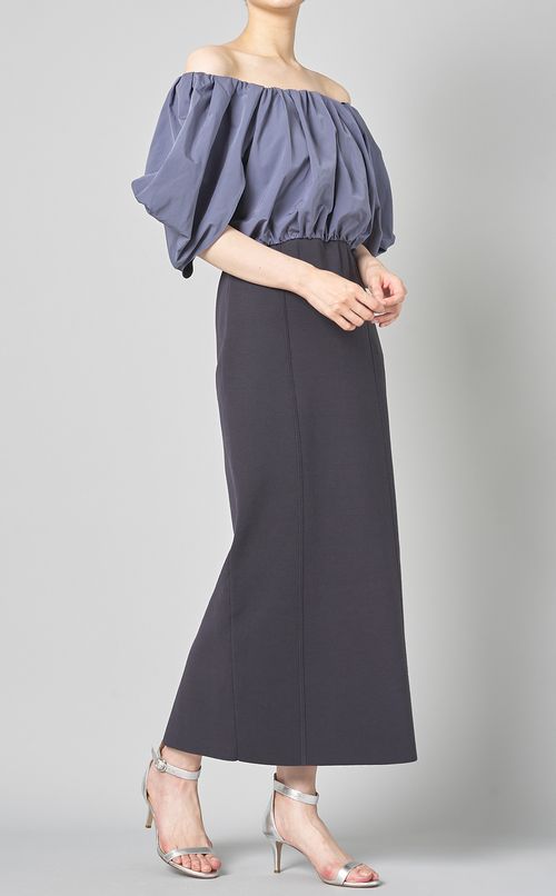 パフブラウスコンビニットワンピース