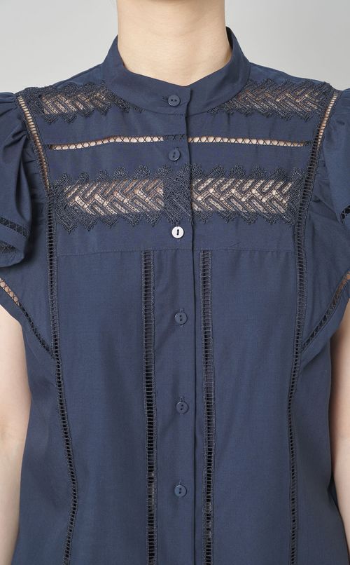 レースコンビブラウス