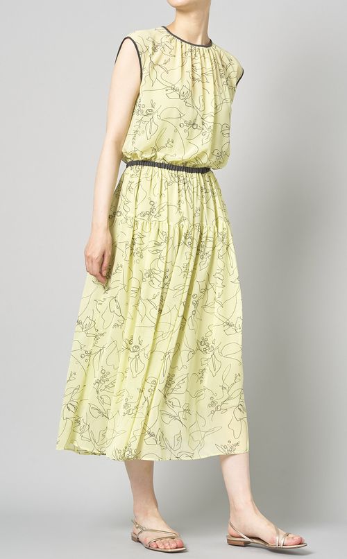 フラワープリントワンピース