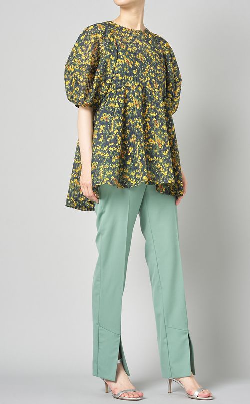 パフスリーブフレアチュニック