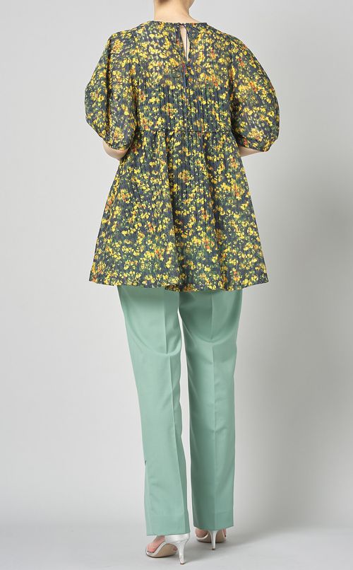 パフスリーブフレアチュニック