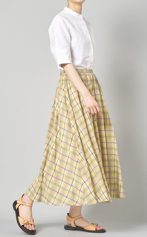 シアーギャザーロングスカート