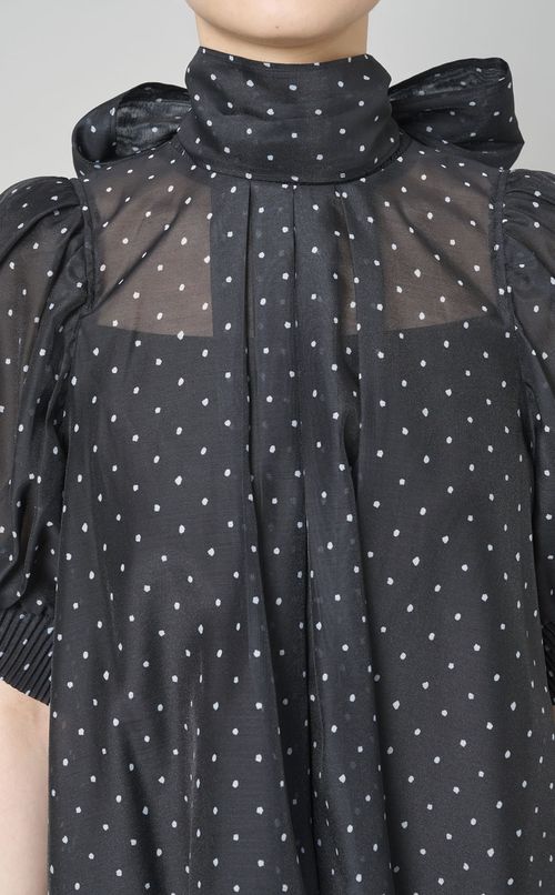 バックリボンシアーブラウス