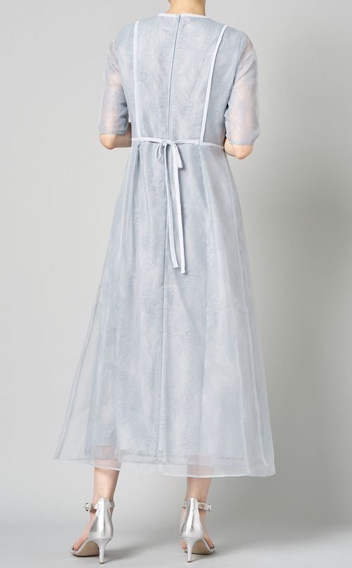 シアーレースパイピングワンピース