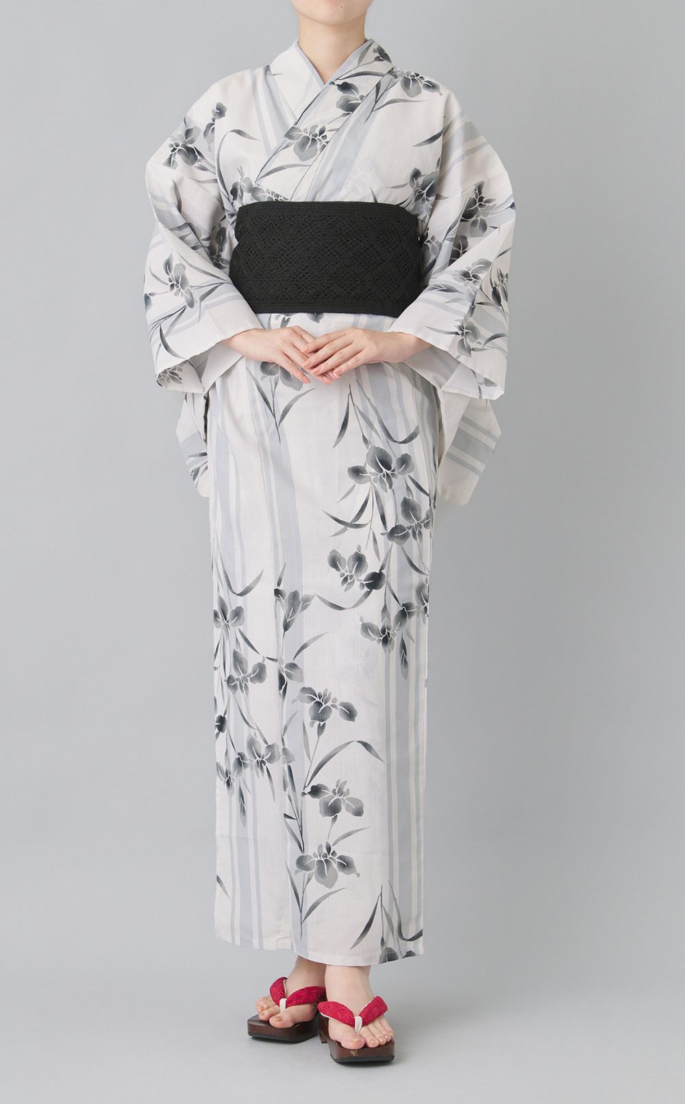 浴衣あやめストライプ