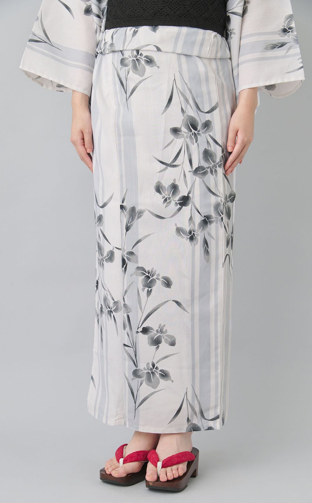 浴衣あやめストライプ