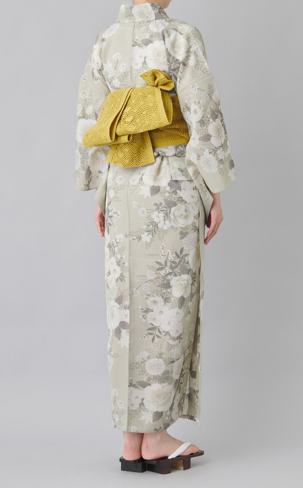 浴衣椿うさぎレース