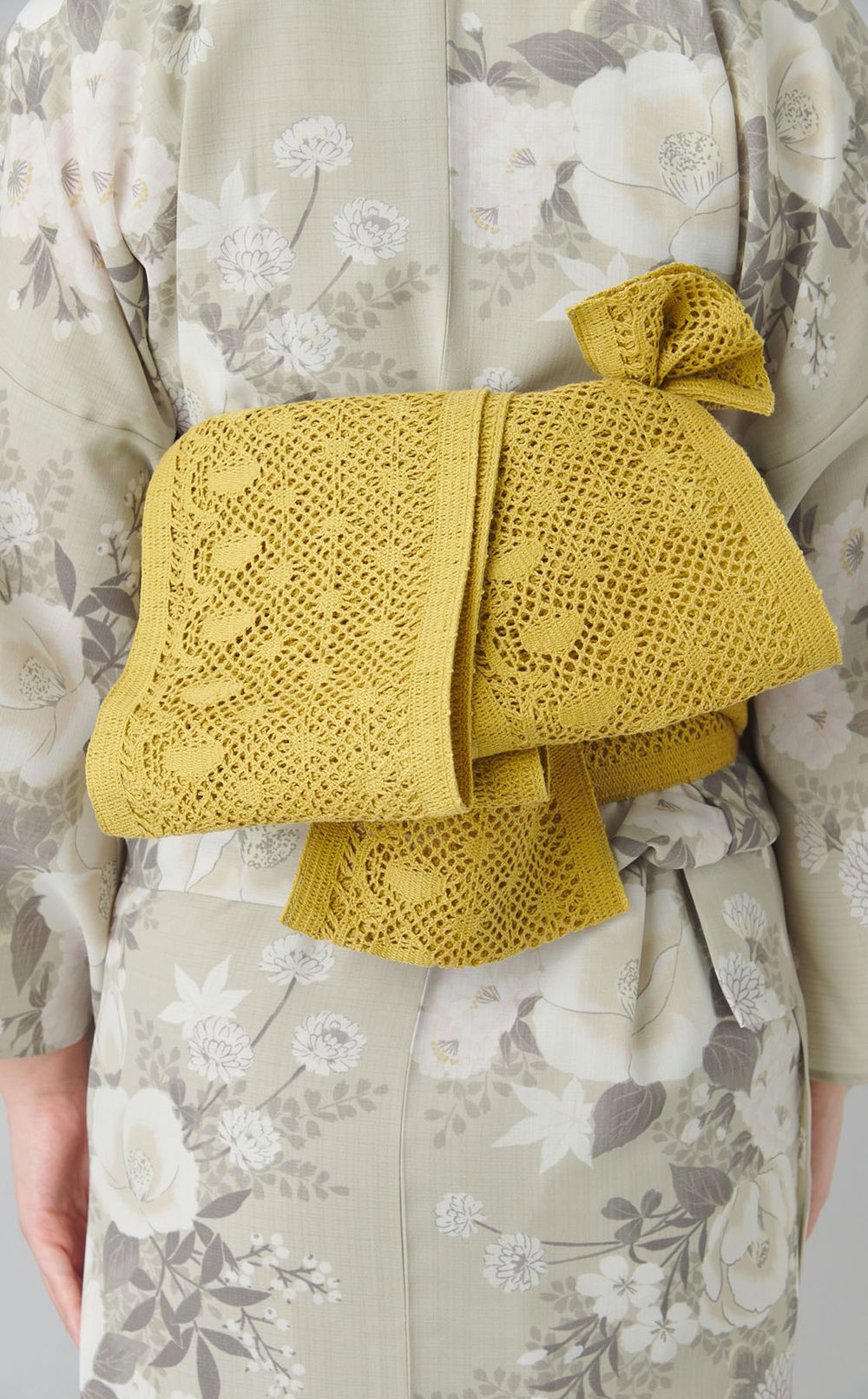 浴衣椿うさぎレース