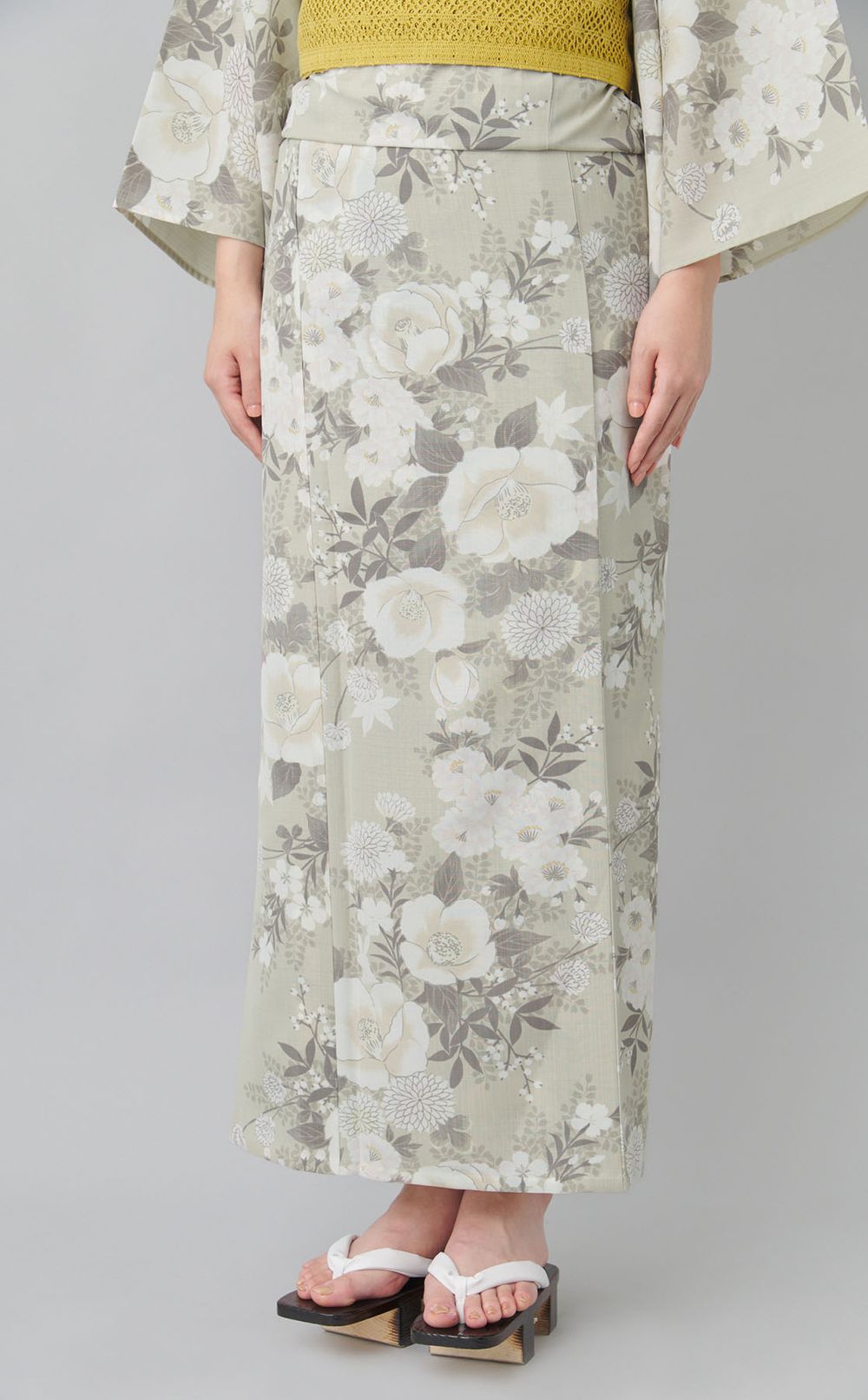 浴衣椿うさぎレース