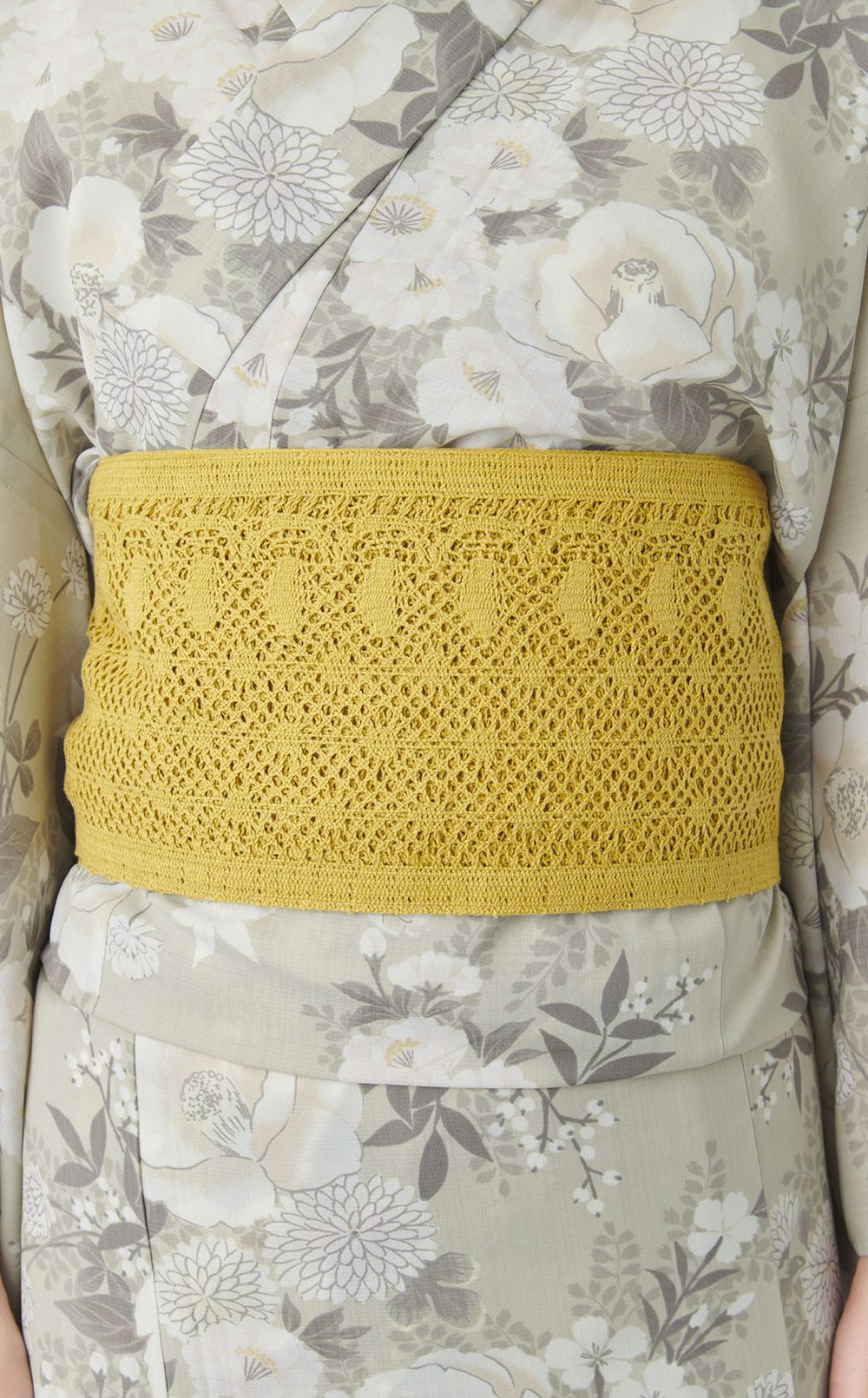 浴衣椿うさぎレース