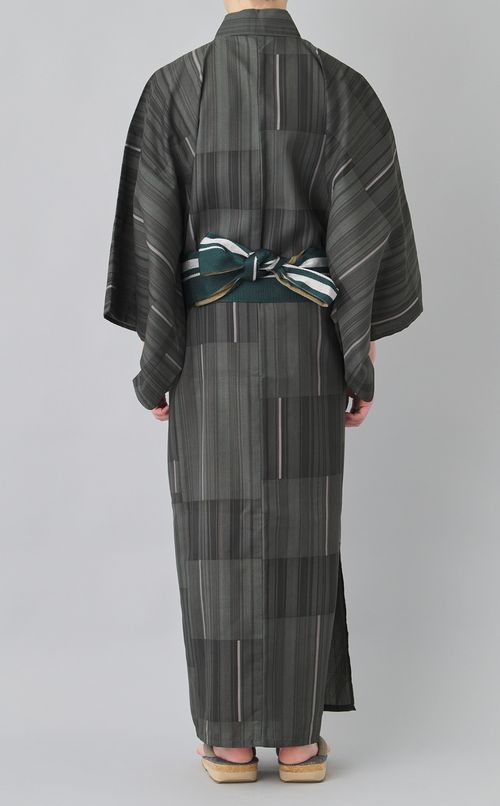 メンズ浴衣 変わり格子