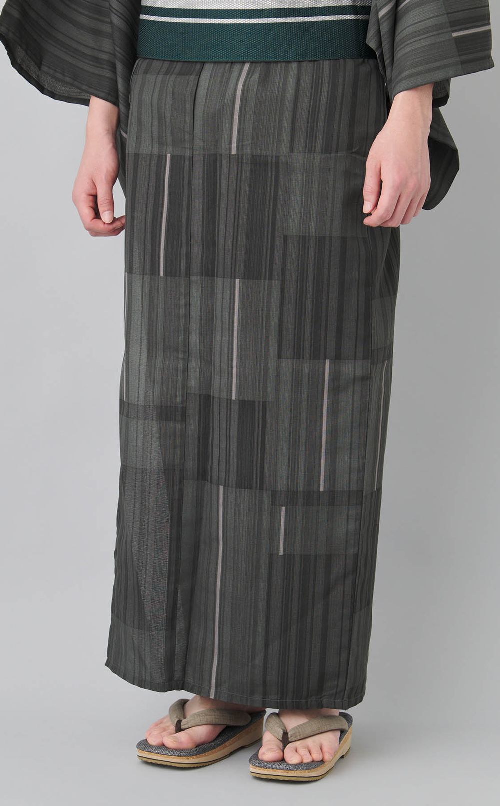 メンズ浴衣 変わり格子