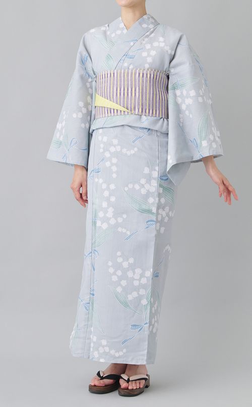 浴衣すずらんストライプ