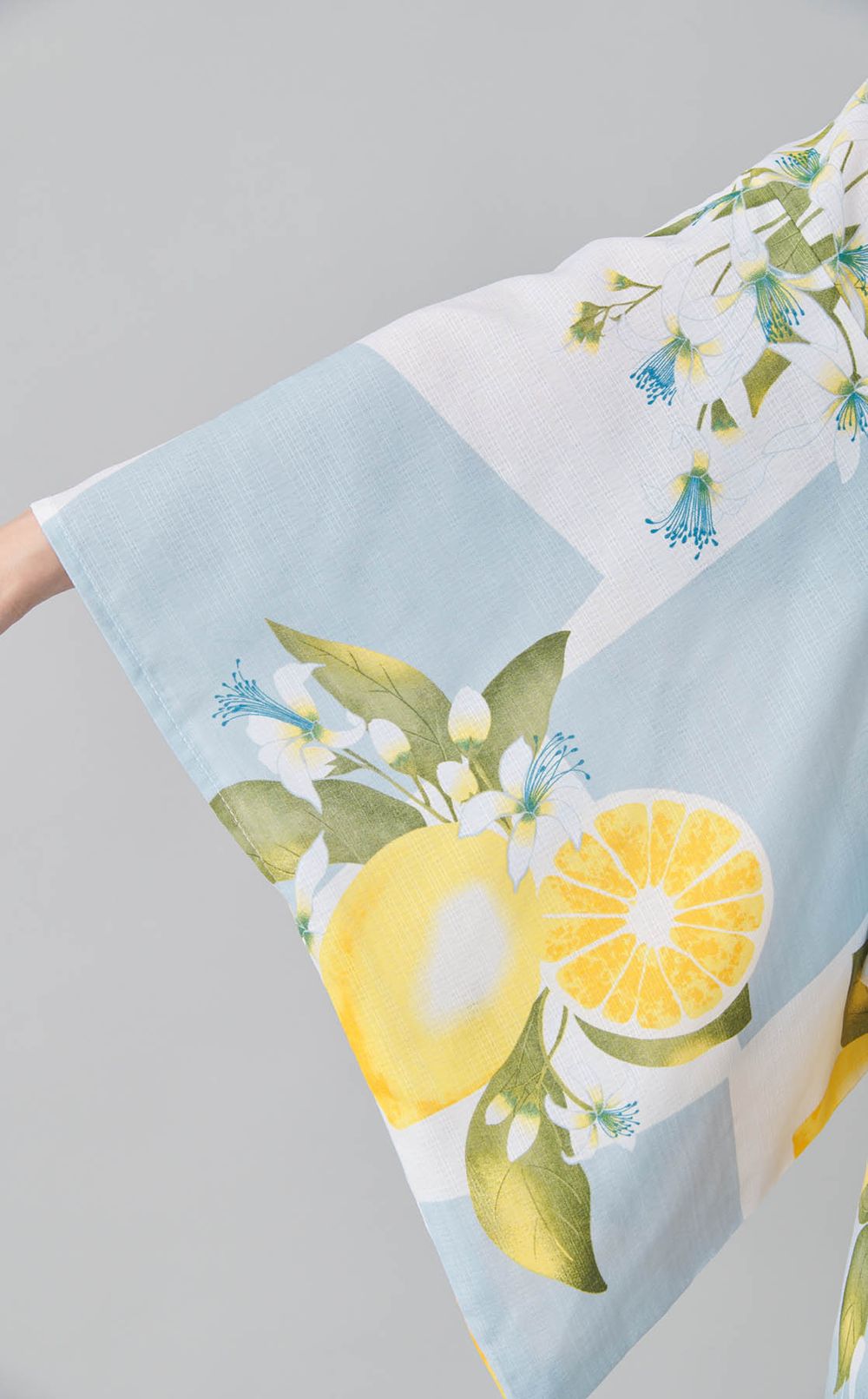 浴衣市松レモン