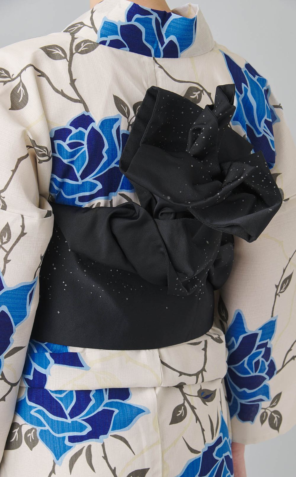 浴衣ブルーローズ