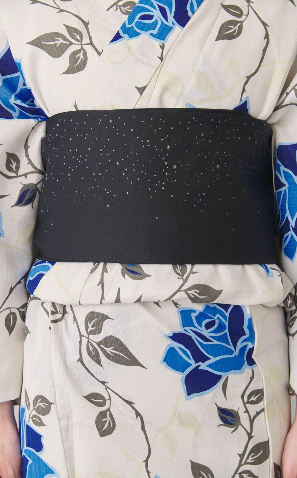 浴衣ブルーローズ