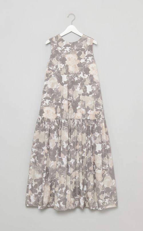 バックデザインフラワーマキシワンピース