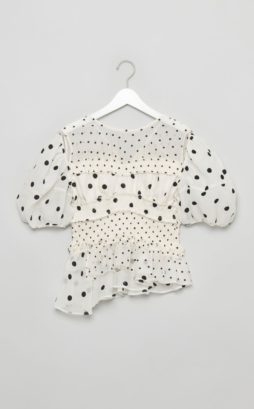 2wayスリーブドットブラウス