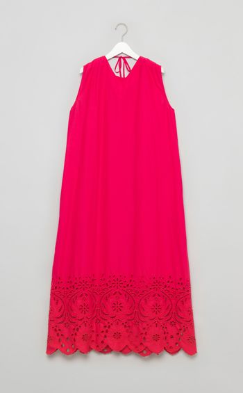 コットンレースノースリーブワンピース