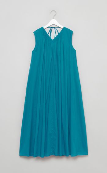 Vネックシアーローンワンピース