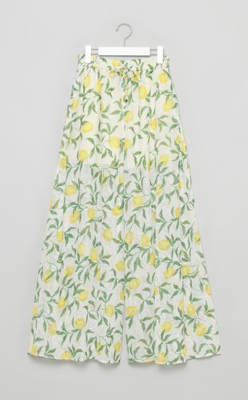 フラワープリントワイドパンツ