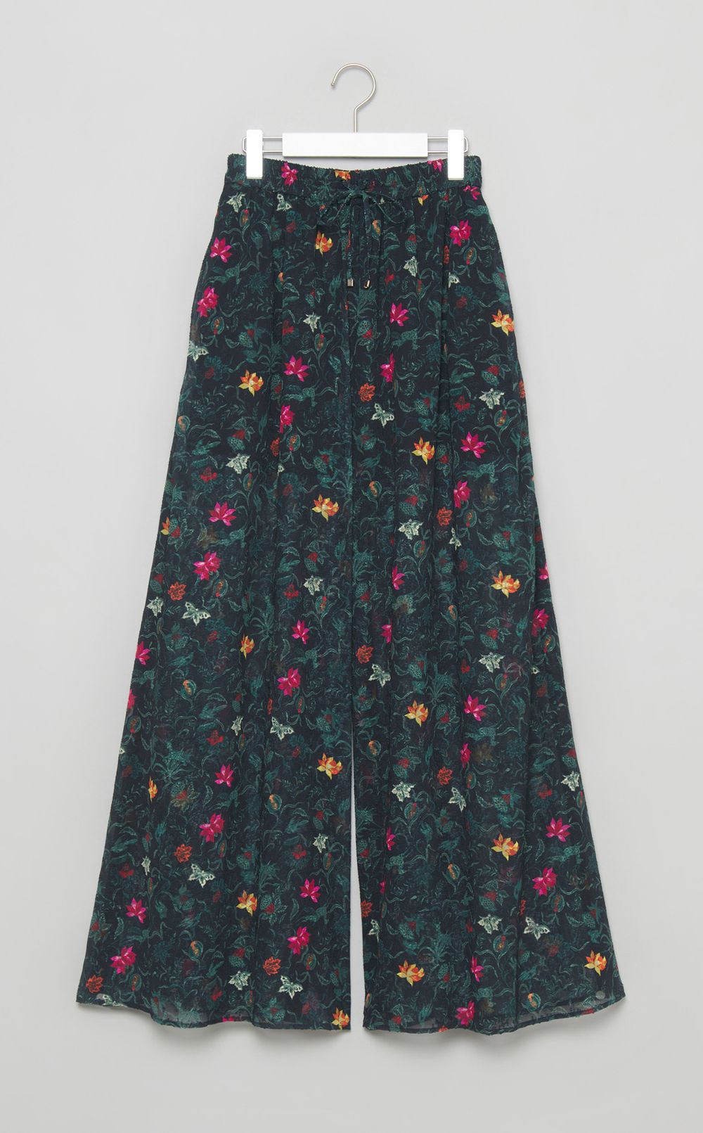 フラワープリントワイドパンツ