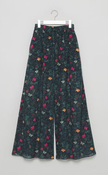フラワープリントワイドパンツ