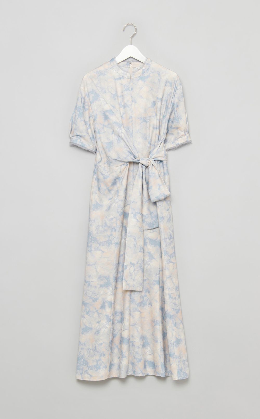 ウエストリボンプリントワンピース