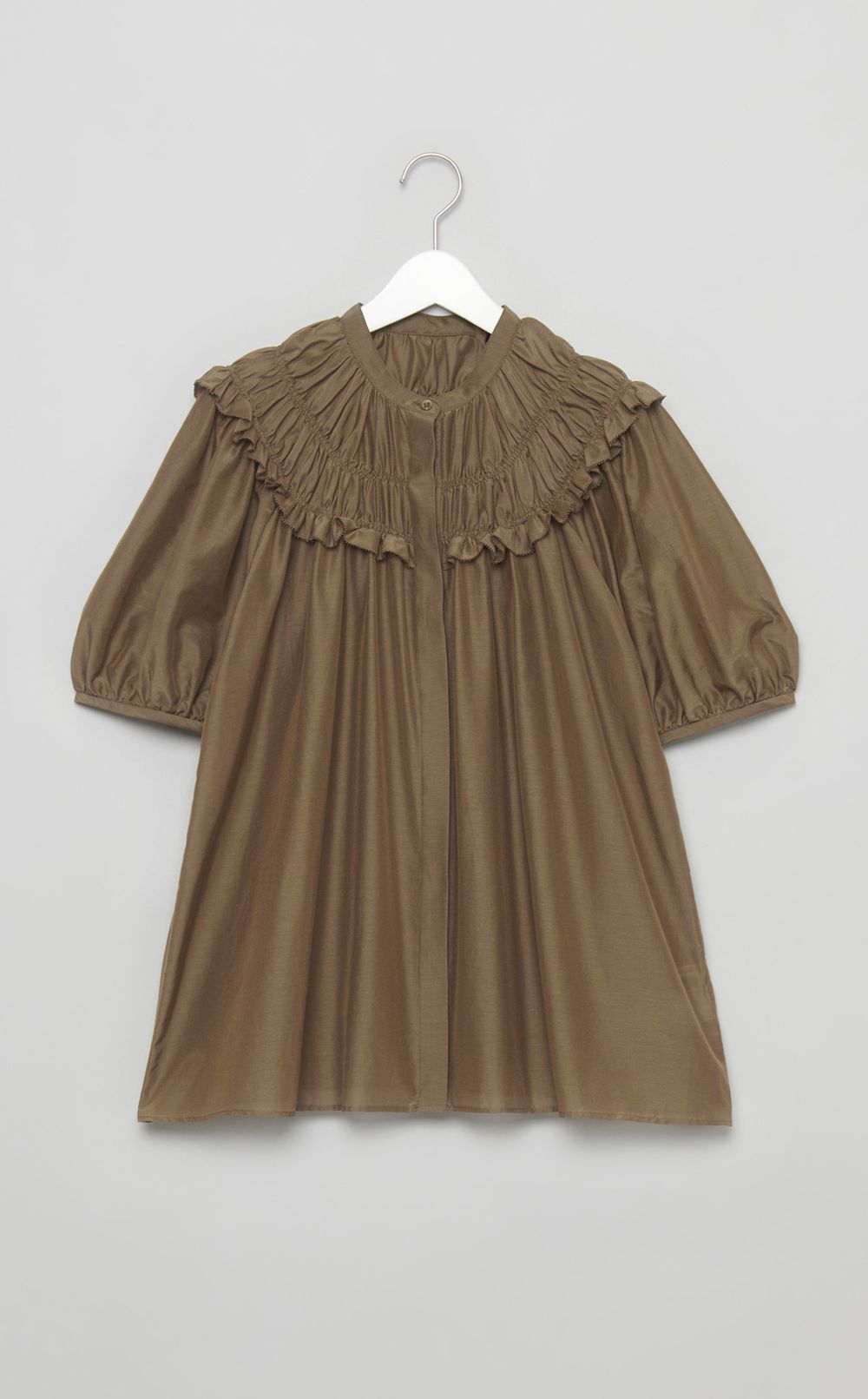 ギャザーパフスリーブブラウス