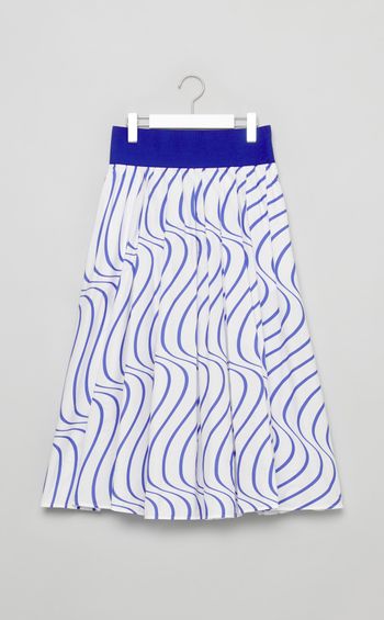 ウェーブストライプフレアスカート